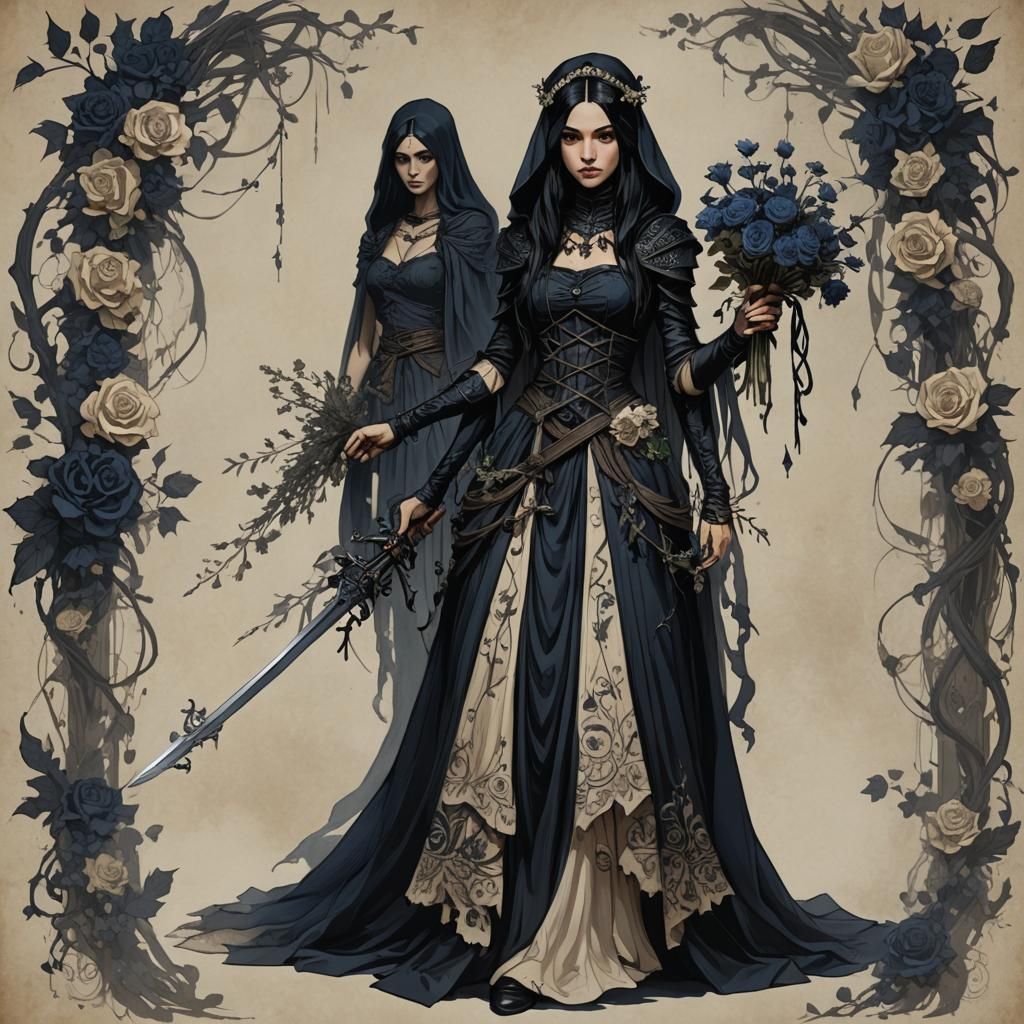 Shadow Bride: A Gothic Bladesinger Portrait