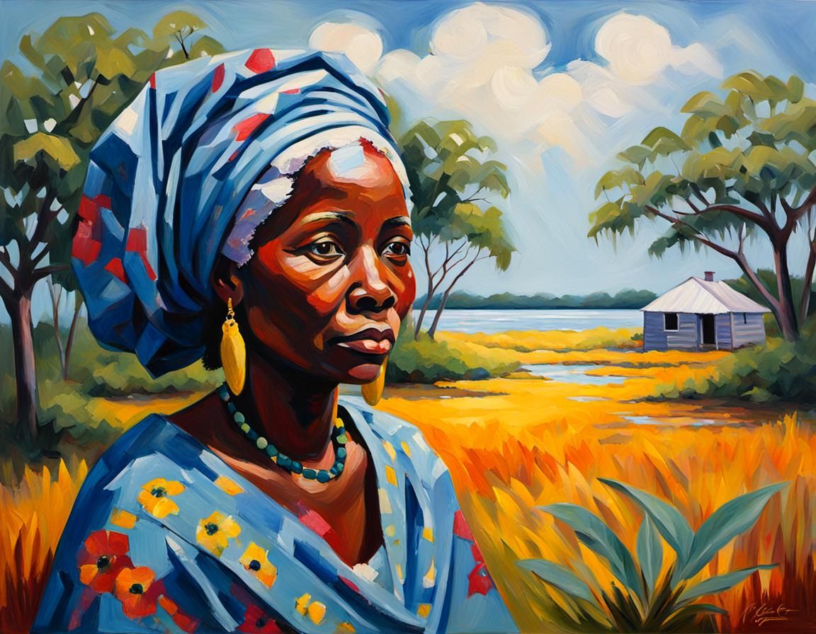 Impressionist Painting of a Gullah Geechee Woman