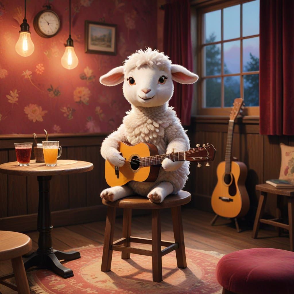 Lamb's Open Mic Debut: A Digital Painting