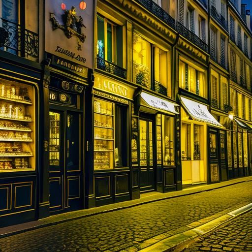 Paris by Night in a Grotesque Style