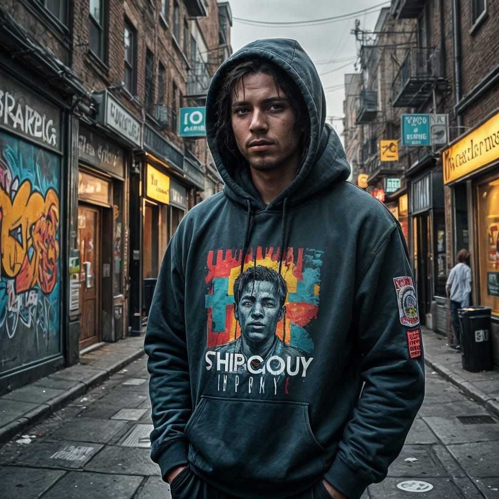 Urban Thriller Game Cover Art in Gritty Graffiti Style