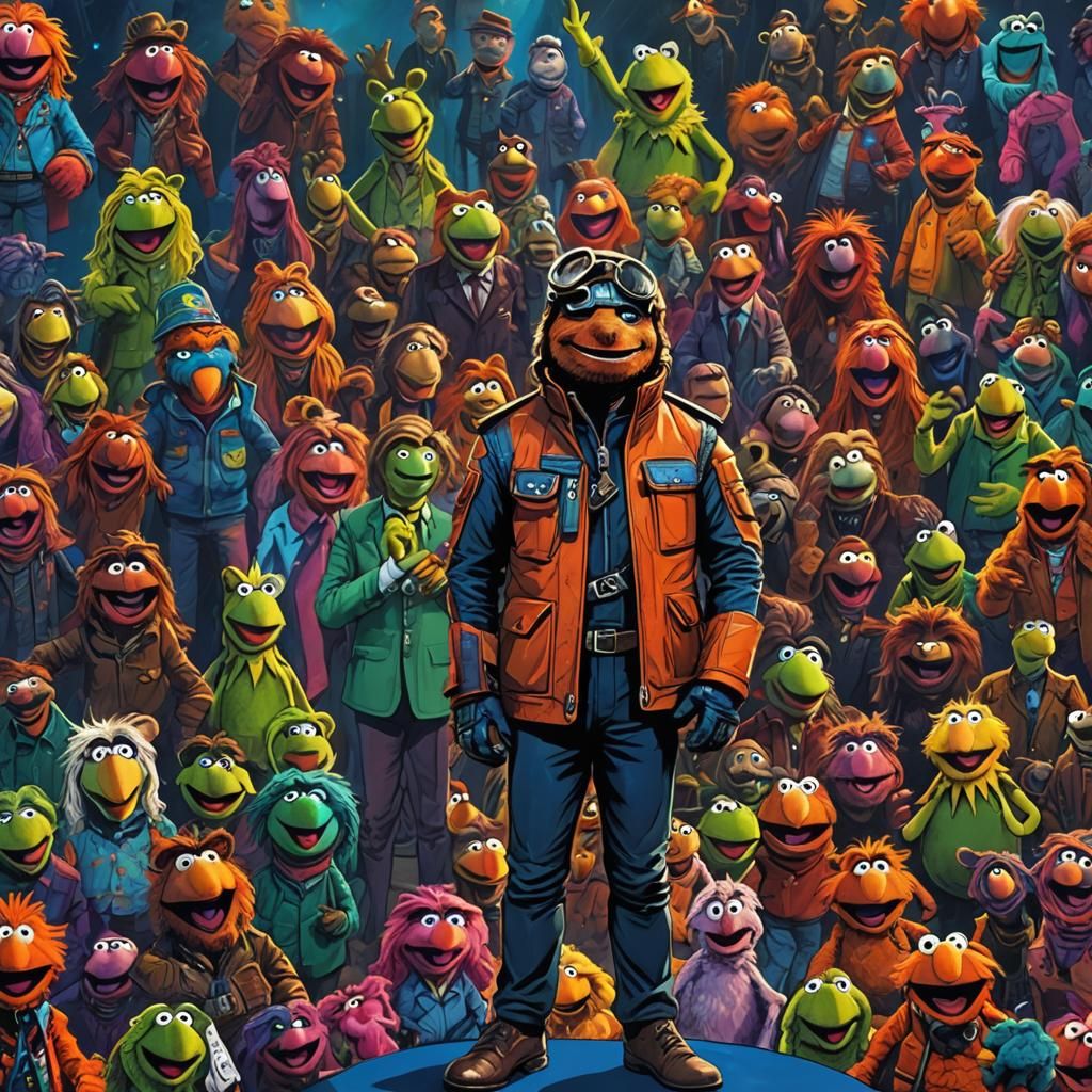 Starlord on Muppet Show Stage in Eric Canete Style