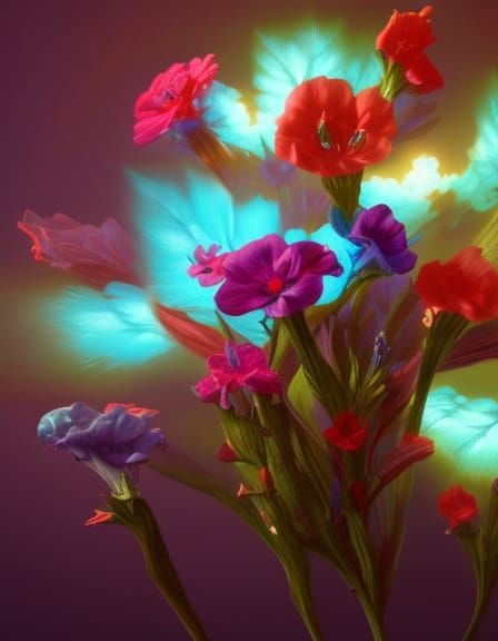 Extravagant Snapdragon Flowers in Pop Art Style