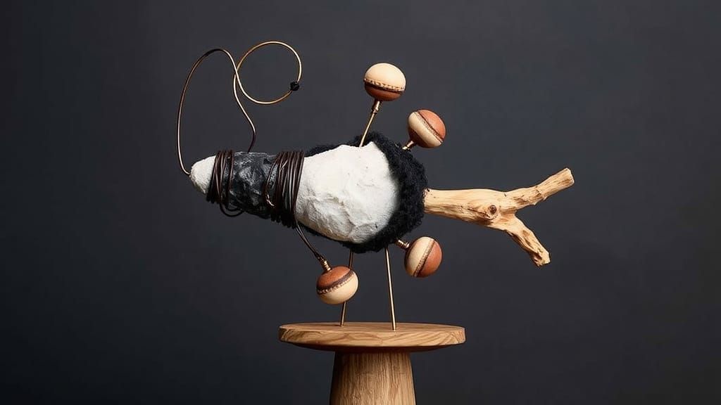 Abstract Mixed Media Sculpture