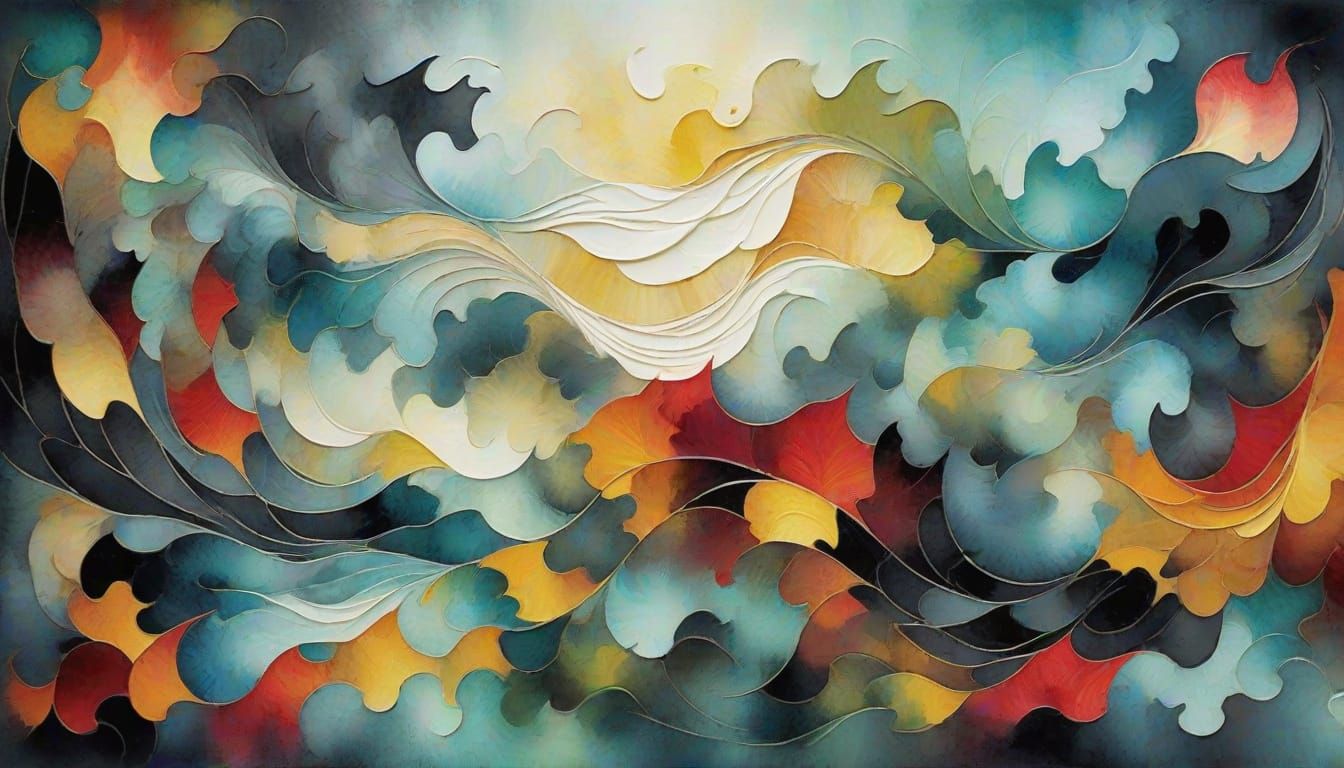 Vibrant Mosaic Patchwork in Expressionist Style