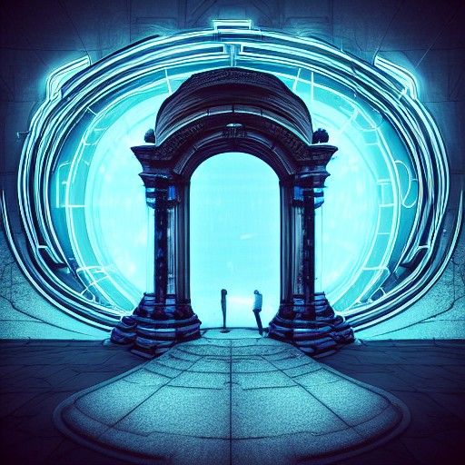 Cyberpunk Portal to Another Dimension