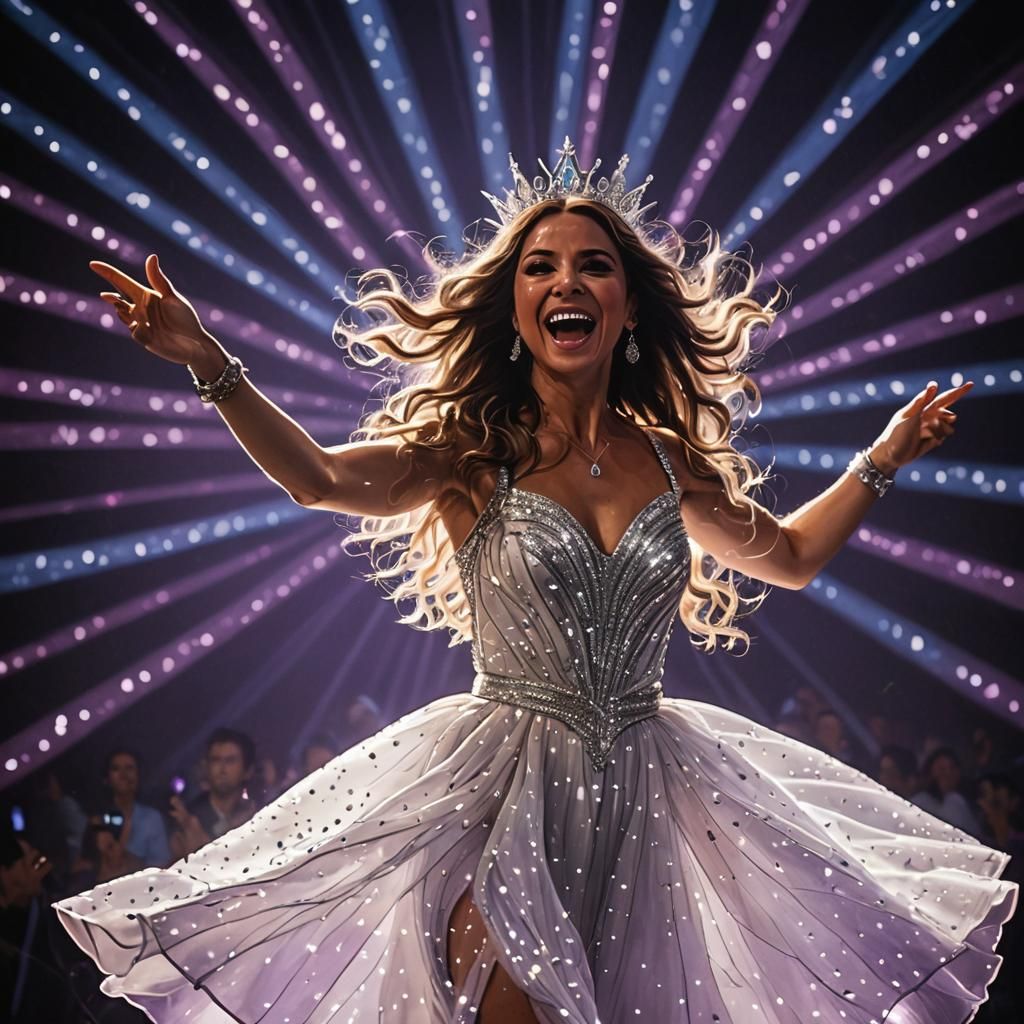Dancing Queen in a Dazzling Light Show