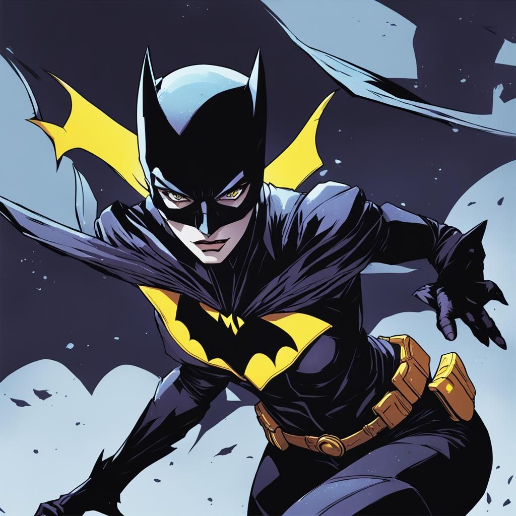 Keira Wayne as Bat-woman: Cel-Shaded Anime Art