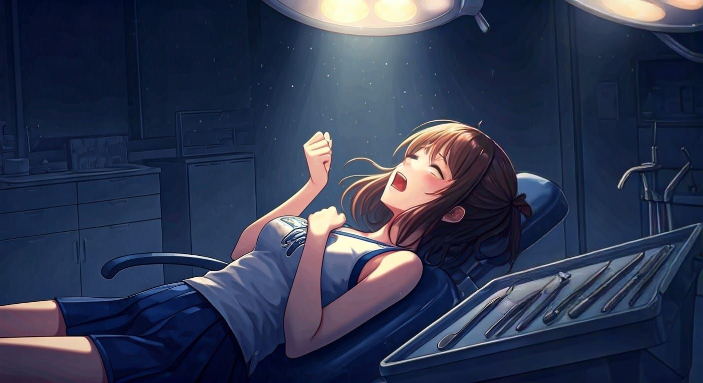 Anime Girl's Dental Victory: Studio Trigger Style