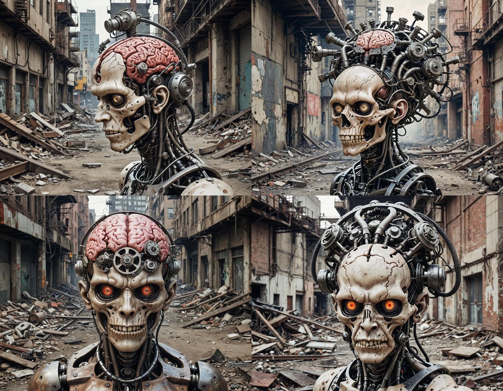 Steampunk Homunculus in Wasteland