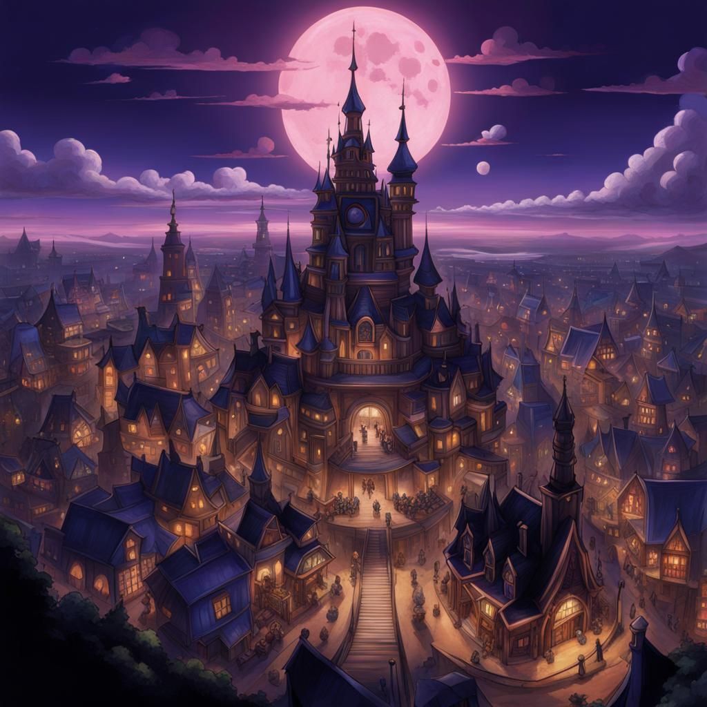 Melancholic Dystopian City Inspired by Kingdom Hearts