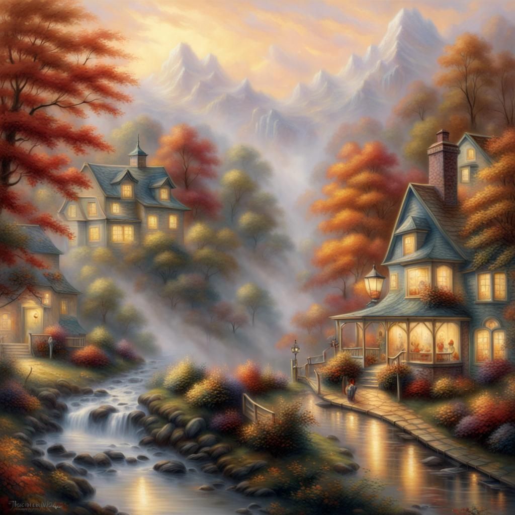 Ethereal Autumn Coffee Cup Fantasy