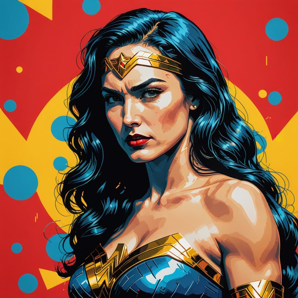 Wonder Woman in Pop Art Style