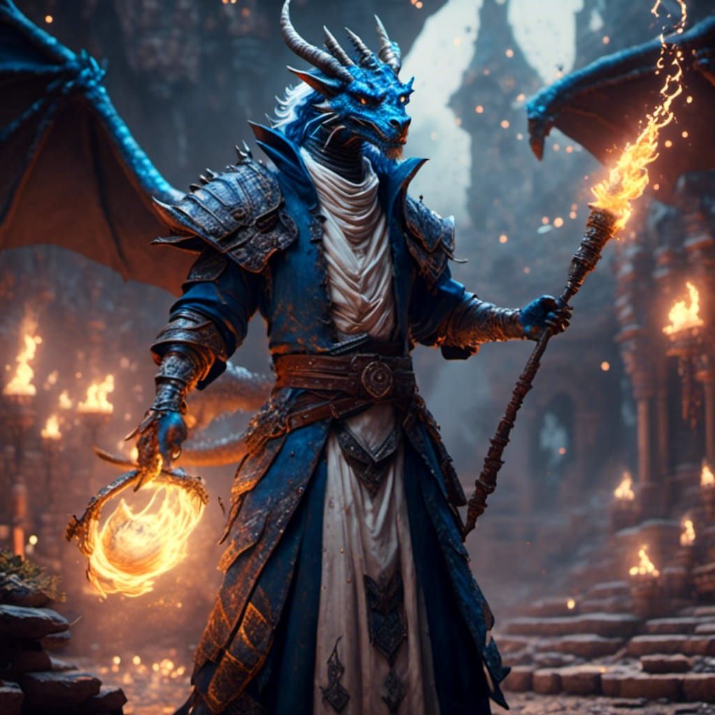 Dragonborn Sorcerer (DND Character Art)