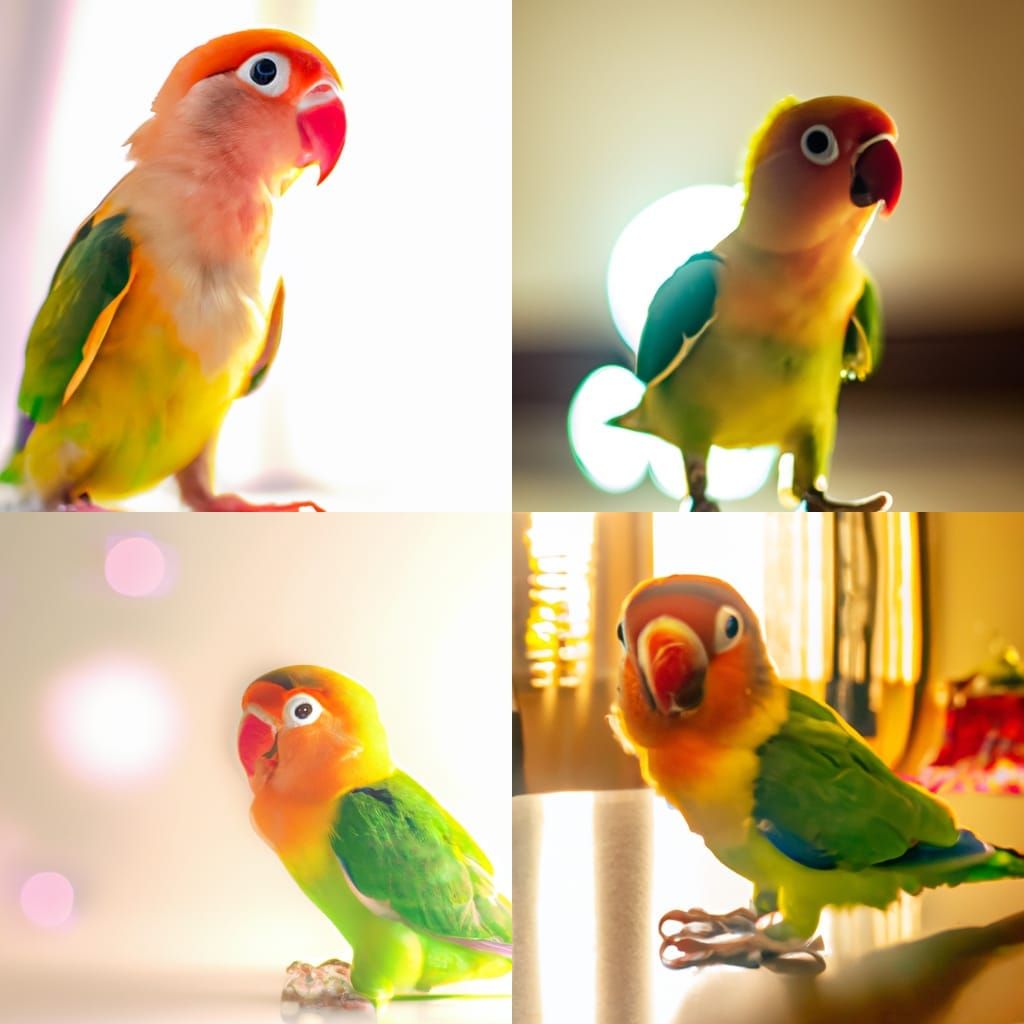 Photorealistic Parrot Hybrid Portrait in Brilliant Colors