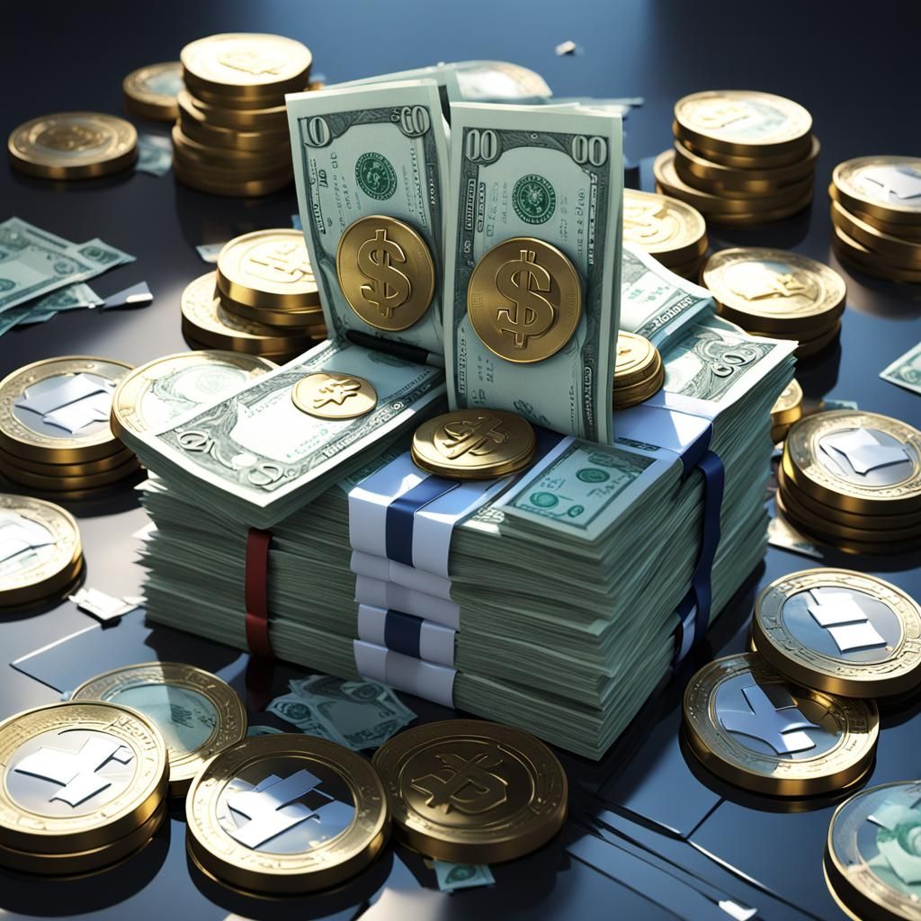 Money in Detailed 3D Anime Art Style