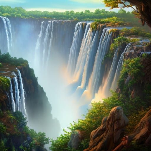 Fantastical Victoria Falls Concept Art