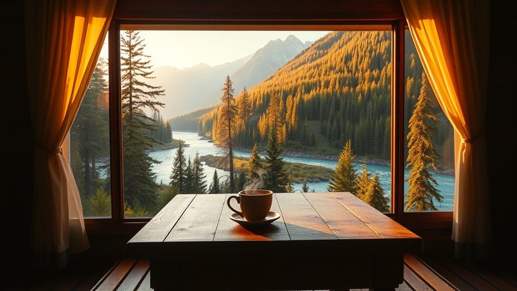 Cozy Cabin Oasis Amidst Majestic Mountain Forest