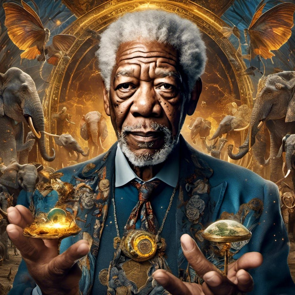 Morgan Freeman as the Heirophant Tarot Card