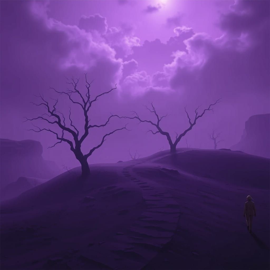Ethereal Purple Haze Landscape