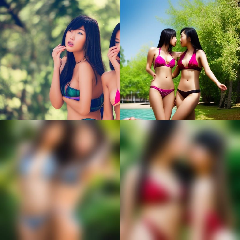 Two Women Kissing: Professional Photography with Bokeh