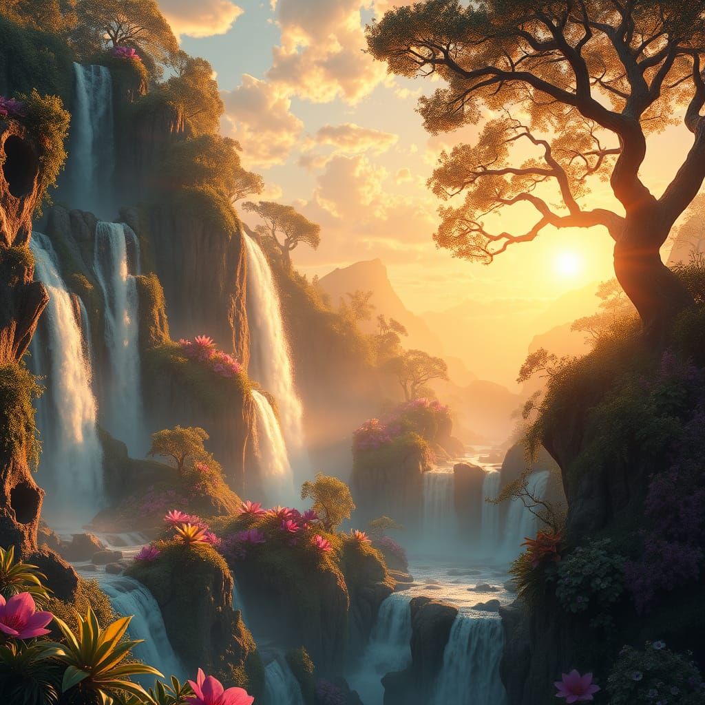 Mystical Realm: A Photorealistic Digital Painting