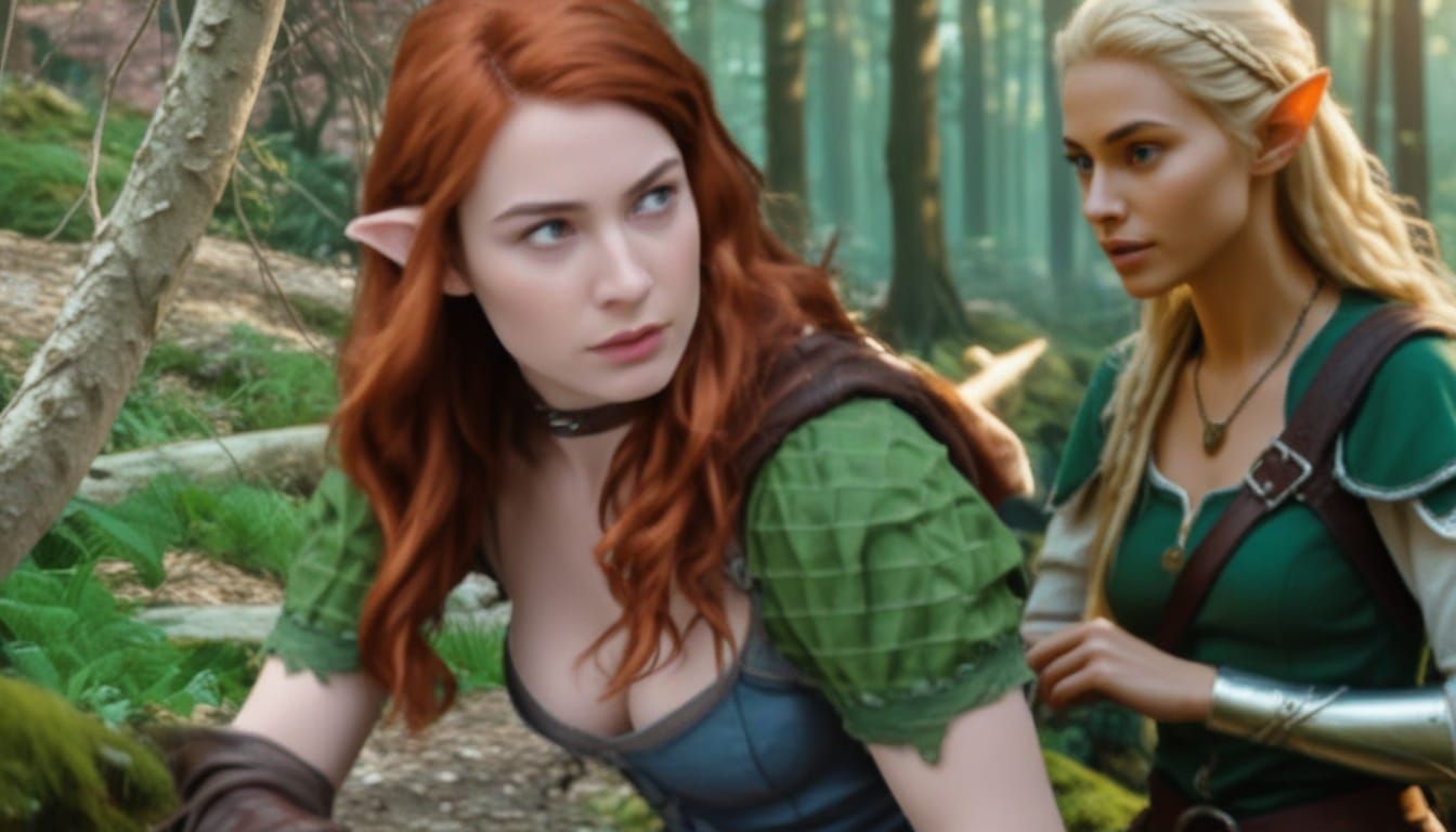 Ethereal Woodland Quest in Hyperrealistic Fantasy Style