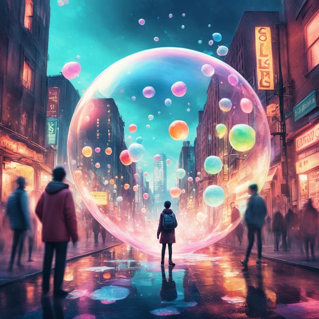 Surrealist Candy Fantasy in Neon Hues