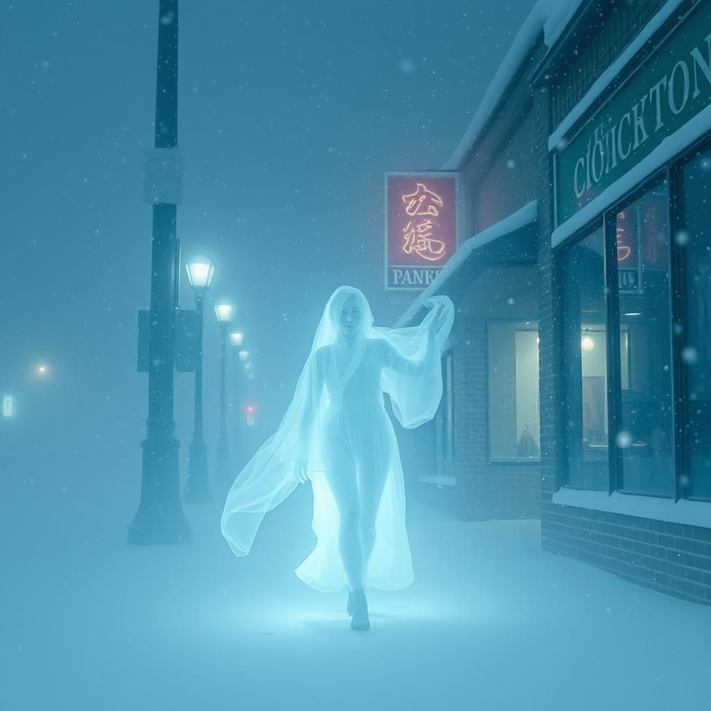 Yuki Onna: Ethereal Snow Spirit in Digital Art