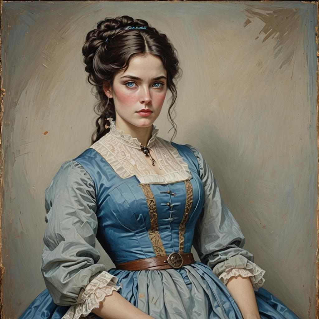 1800s Hairstyle Portrait in James Gurney Style