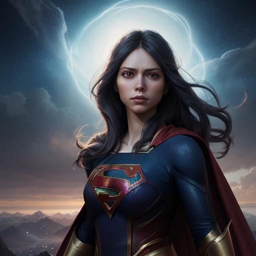 Supergirl Flies Through a Cosmic Vortex