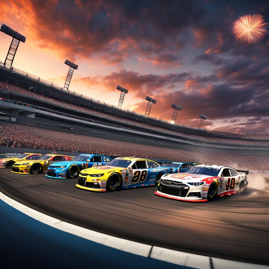 Detailed NASCAR Race Concept Art