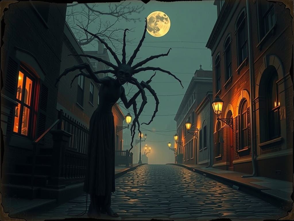 Ethereal Virginia Creeper in Cinematic Victorian Style