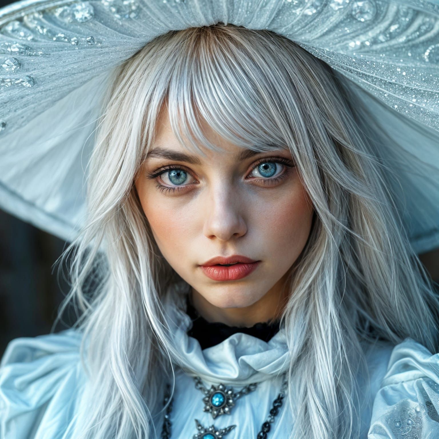 Ice Witch in Crystal Robes Reveals Her Mystical Power