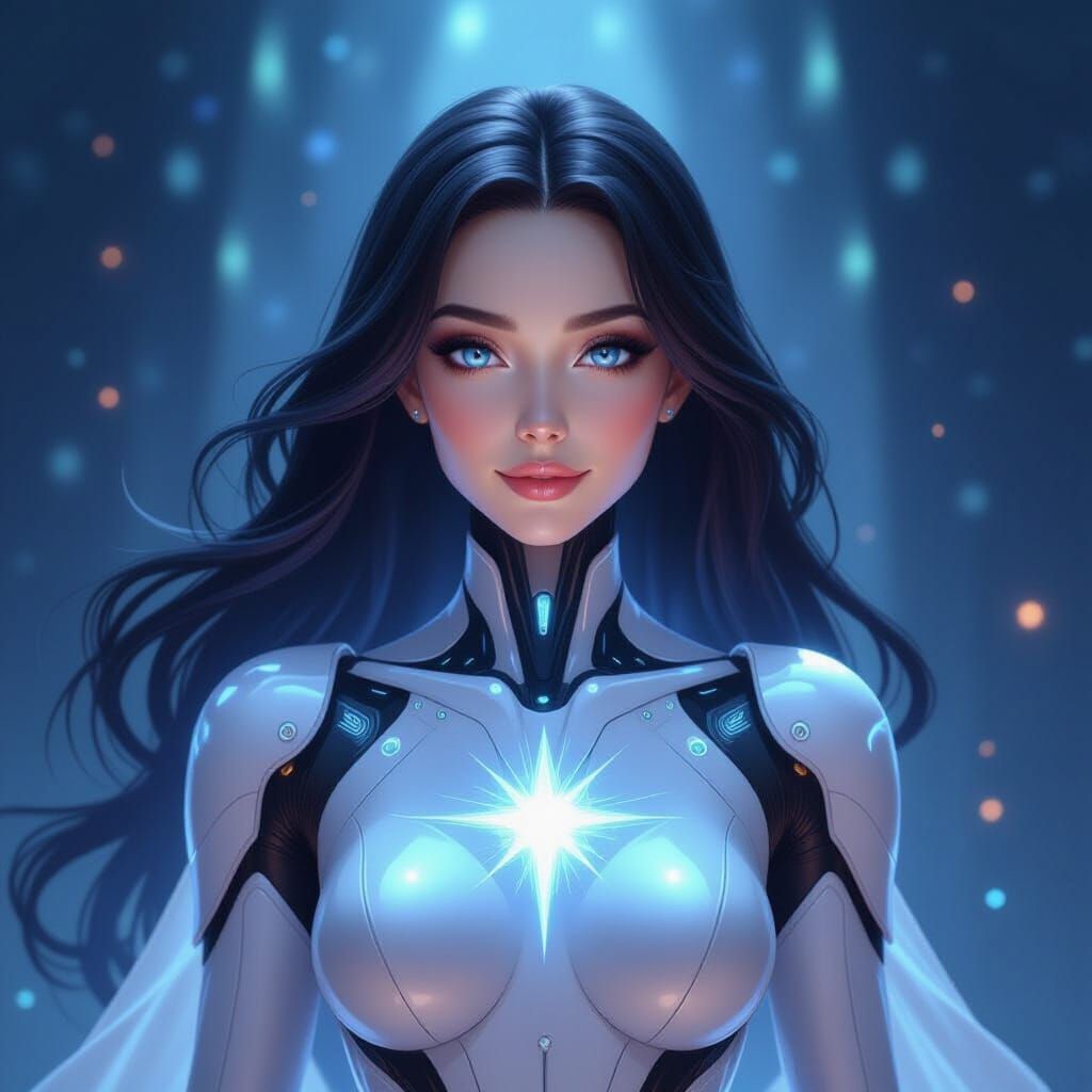Goddess of the code a android a human a lady so gorgeous she...