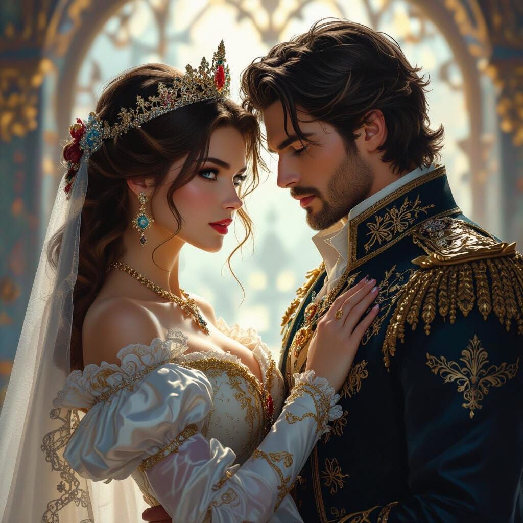 Heroic Princess Rescues Prince: Gritty Realism Portrait