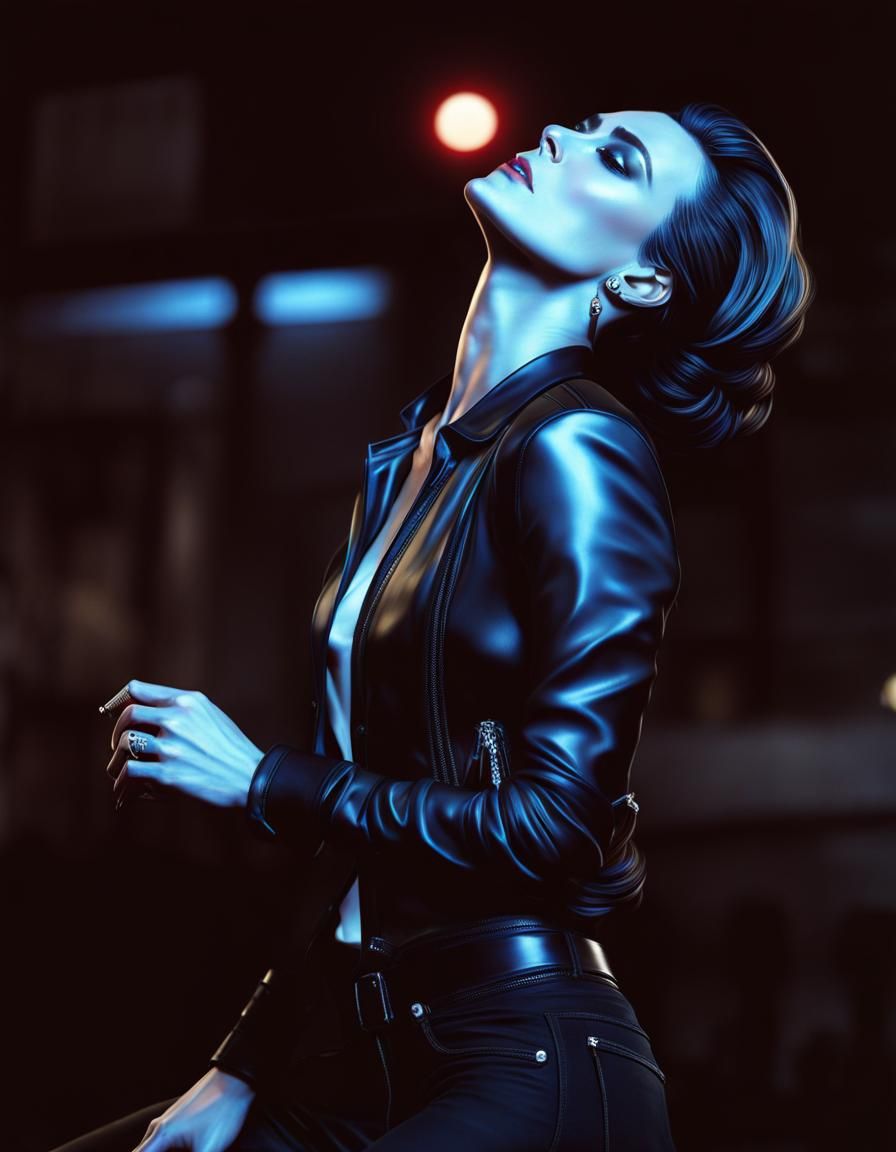 Rockstar Model Portrait in Ultrarealism