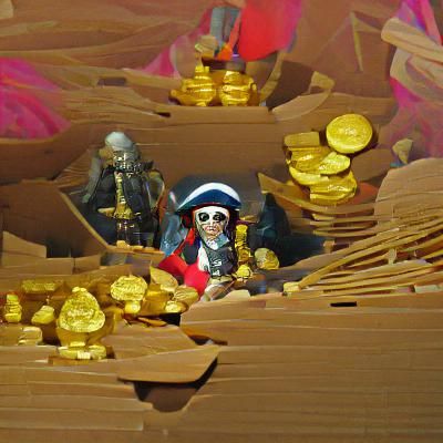 Pirate Emperor's Treasure Trove in Digital Art