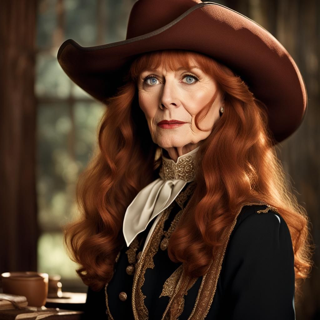 Dr. Crusher as Saloon Girl: Western Portrait