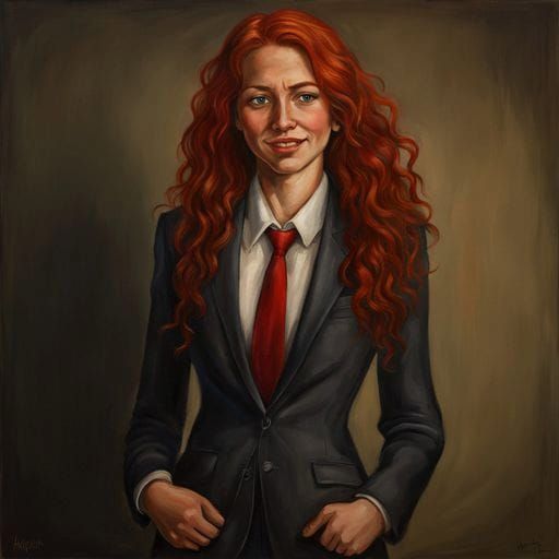 AI Generated Image of a Woman in Office