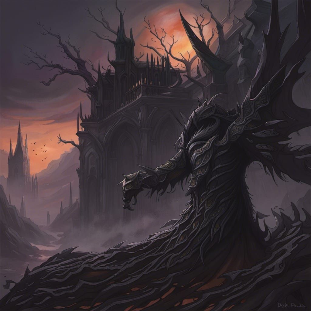 Dusk's Dark Embrace: An AI Interpretation