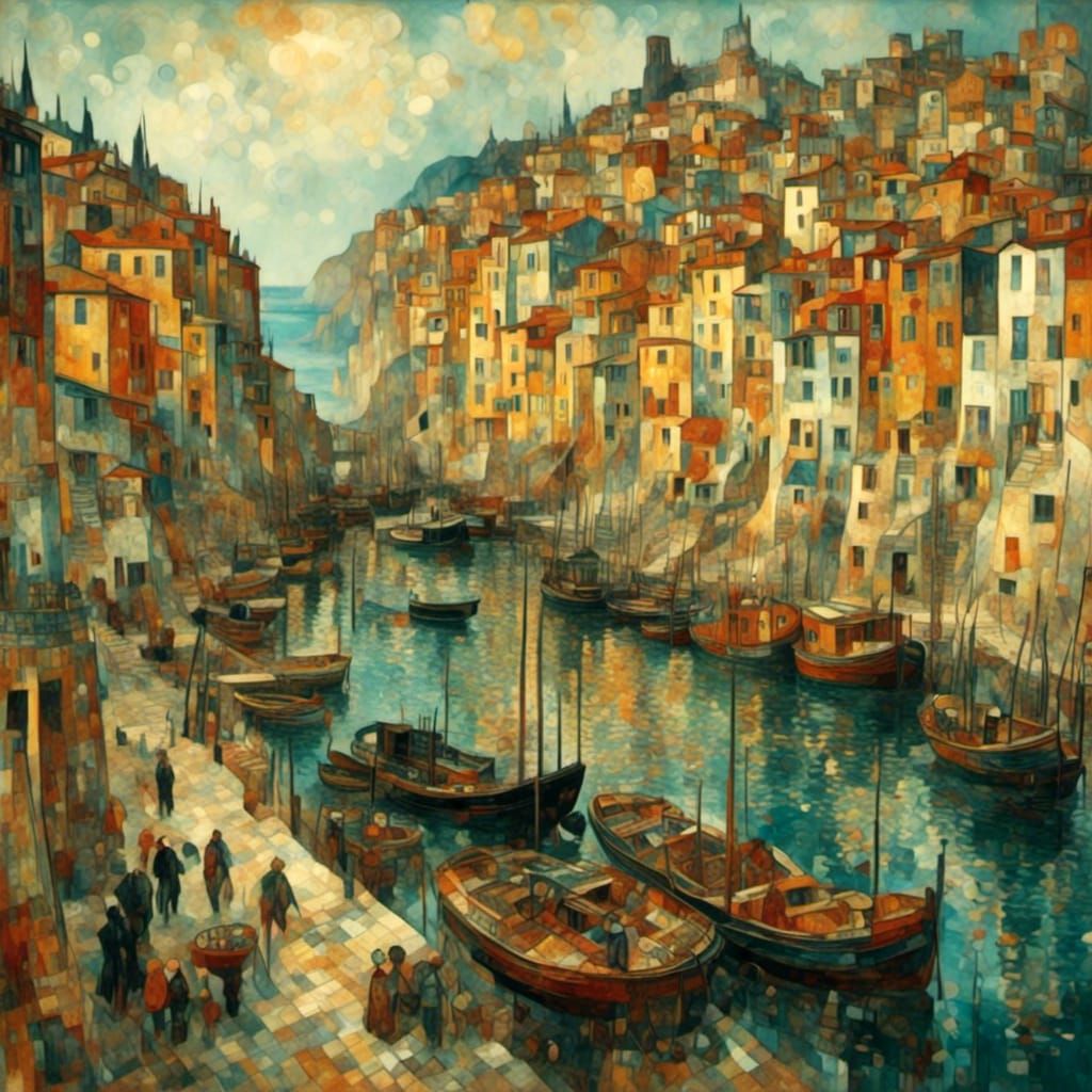 Impressionist Fishermen on Tuscany Coastline