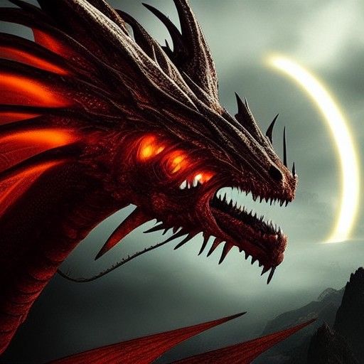 Dramatic Dragon Eye Digital Matte Painting