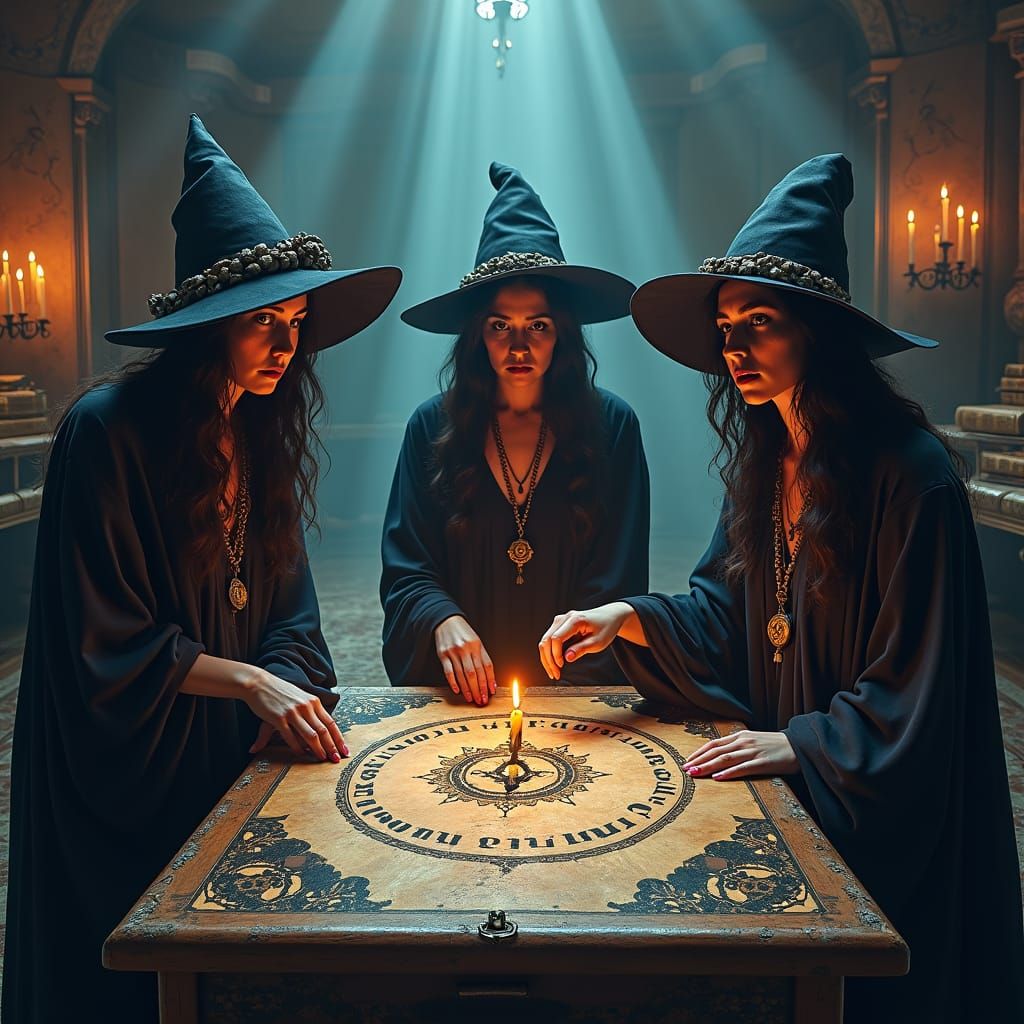Witches Conjuring Spirits: Fantasy Concept Art
