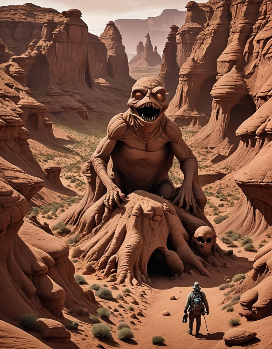 Anthropomorphic Fear Dawdles in Goblin Valley