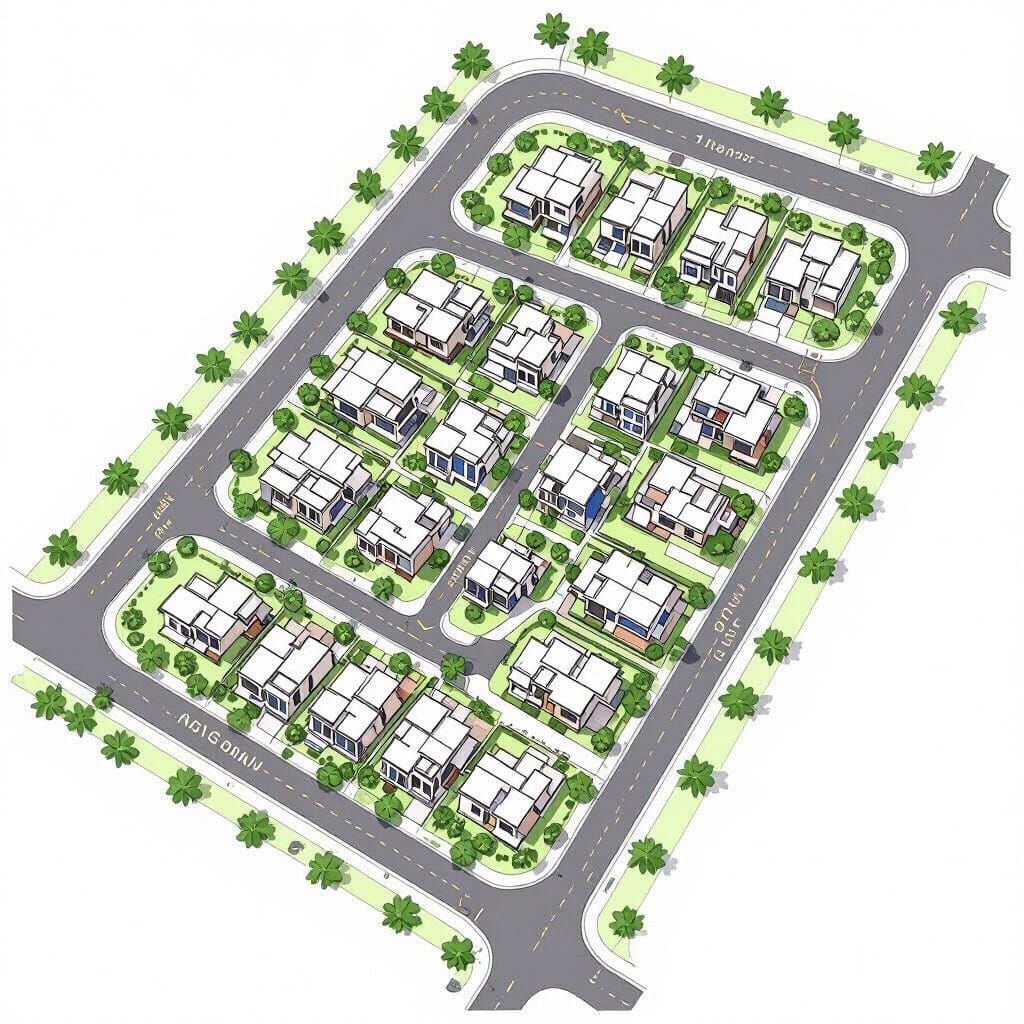 Blueprint of 4.3 Hectare Residential Subdivision Plan
