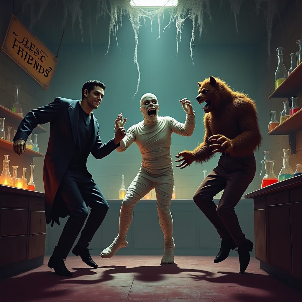 Monsters' Dance Party in a Mad Scientist Lab