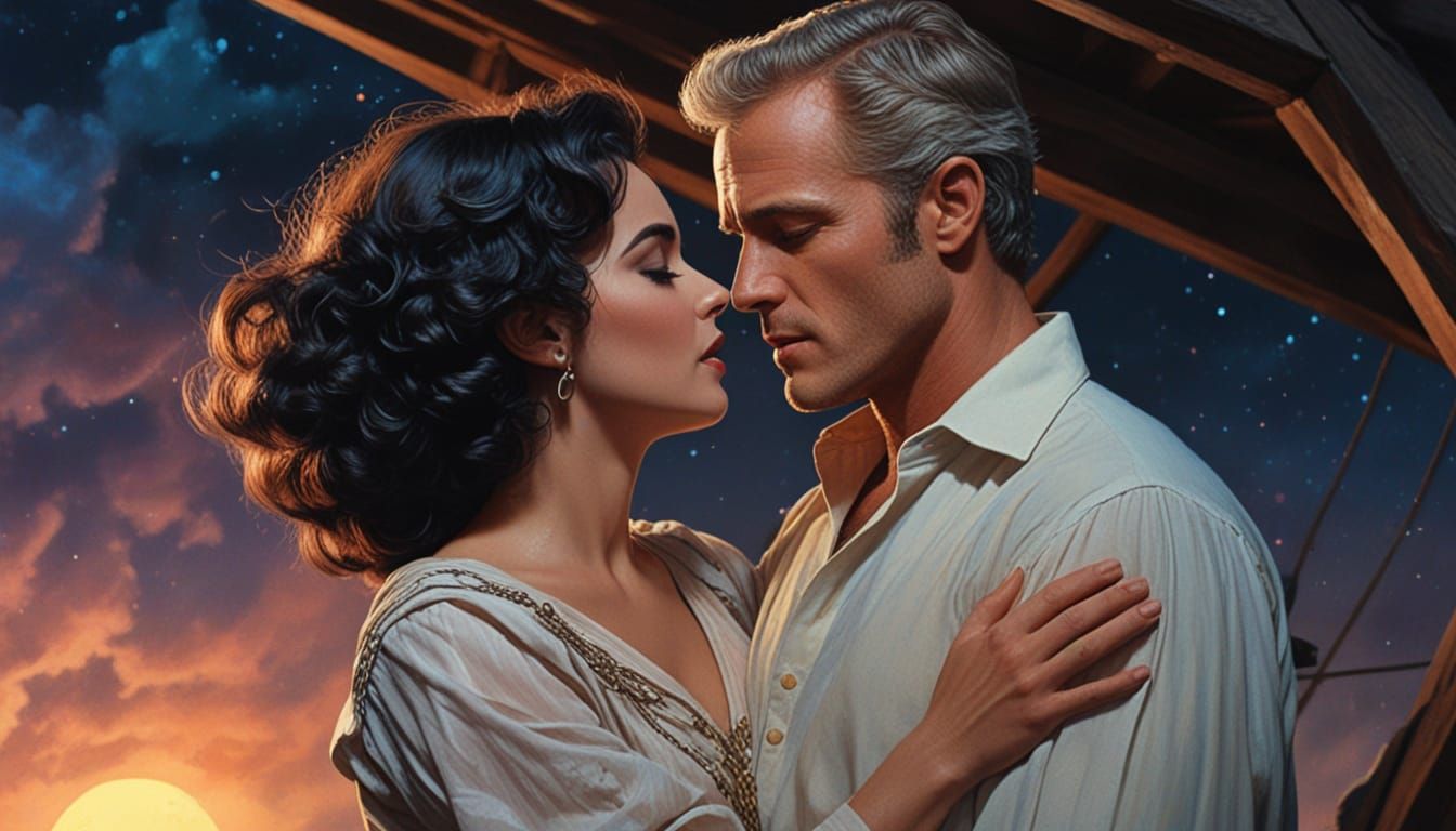 Elizabeth Taylor and Paul Newman in a Dreamlike, Mystical Ro...