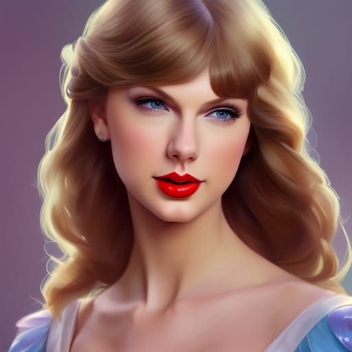 Taylor Swift as Belle: Art Nouveau Portrait