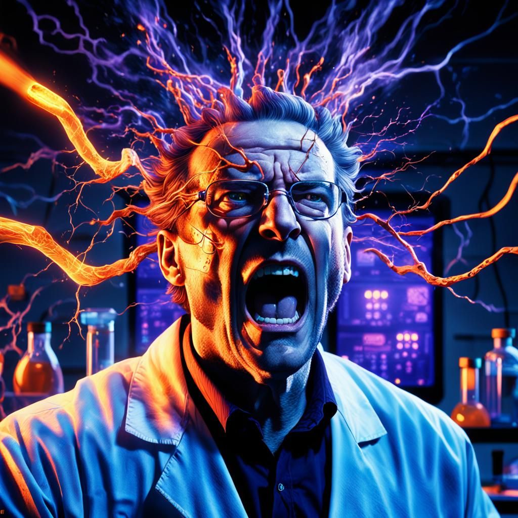 Scientist's Brain Explodes in Fantasy Lab